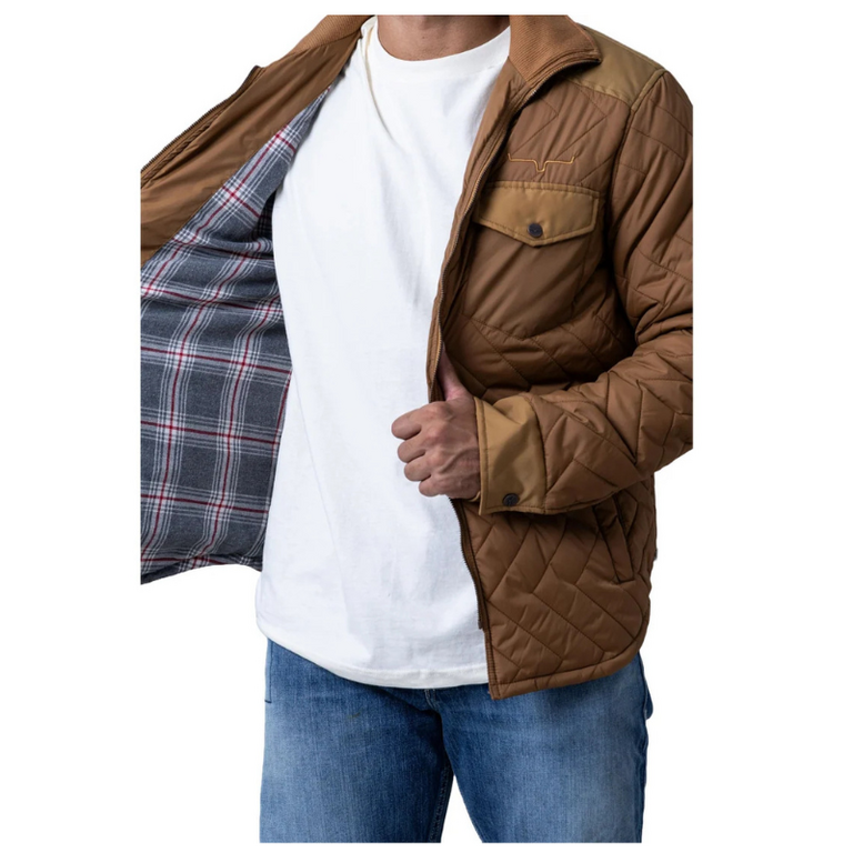Kimes Kimes Ranch Skink Quilted Zip Jacket - Tan/Brown