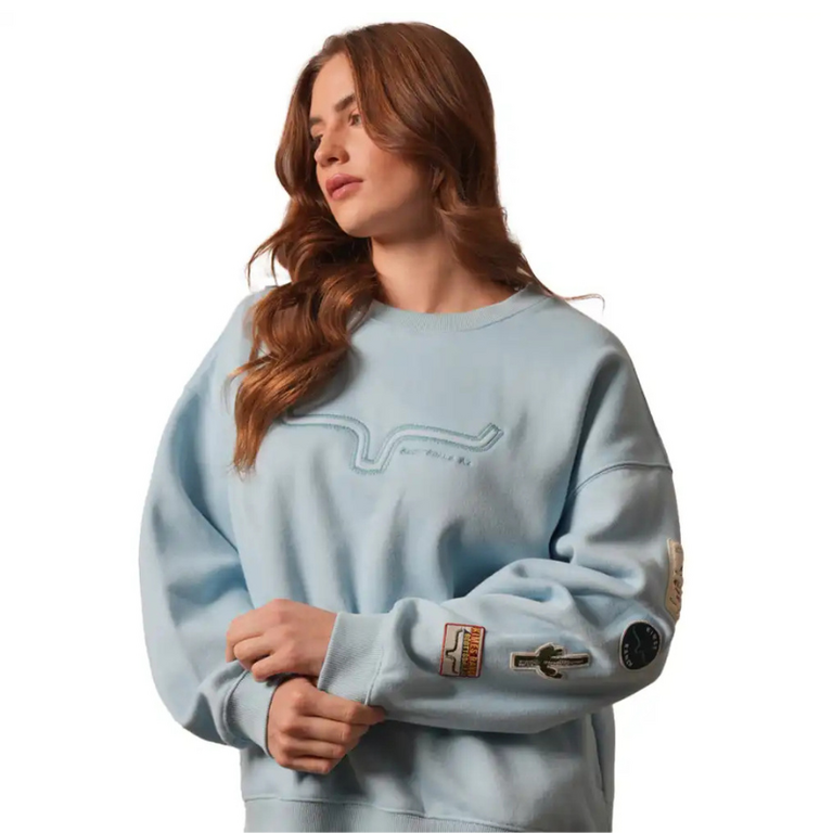 Kimes Kimes Ranch Saguaro Patch Crewneck Sweatshirt - Faded Denim