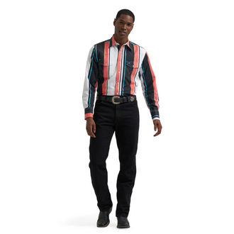 Wrangler Wrangler BrushPopper Stripped Classic LS Shirt - Multi Colored