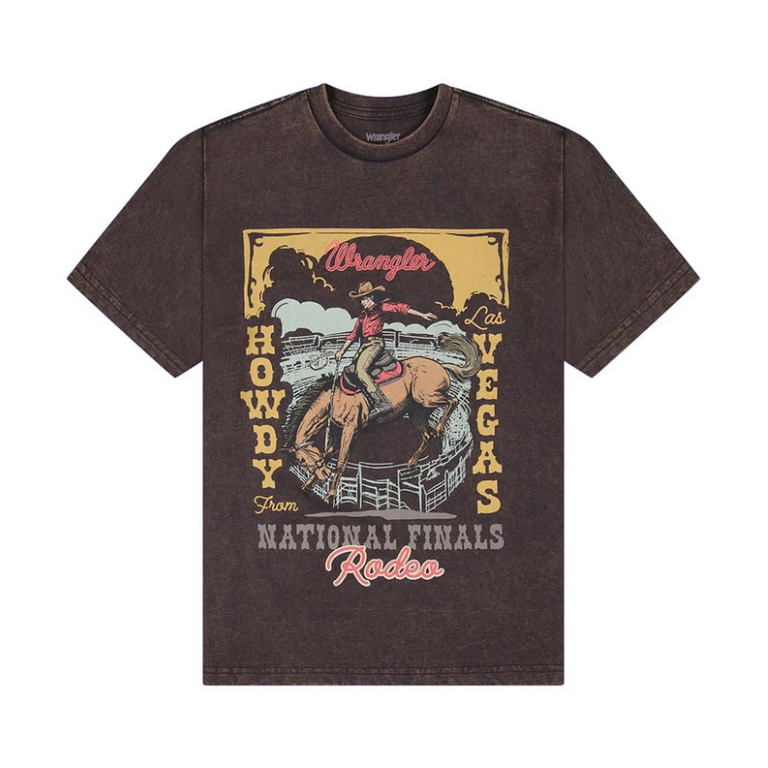 Wrangler Wrangler Retro Howdy  Las Vegas Horse and Rider Shirt - Brown
