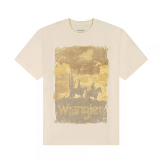 Wrangler Wrangler Retro Desert w/Horse and Riders  SS Shirt - Ridge White