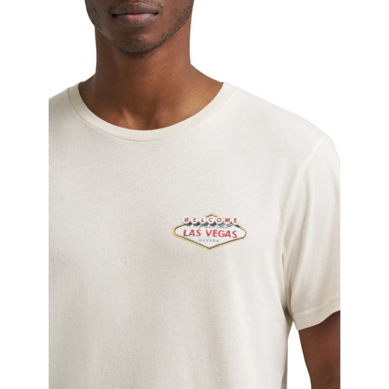 Wrangler Wrangler Welcome to Fabulous Las Vegas SS Shirt - Cream White