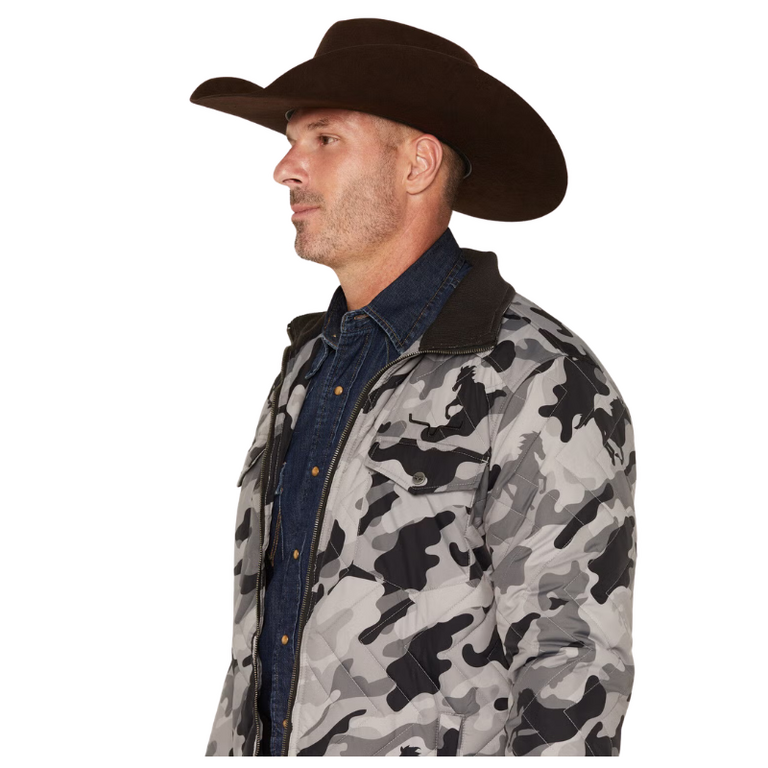 Kimes Kimes Ranch Skink Quilted Zip Up Jacket -  Charcoal Camo