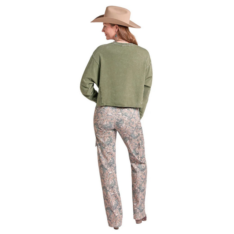 Rock and Roll Rock and Roll Rodeo Rally Wildest in the West Pullover - Forest Green
