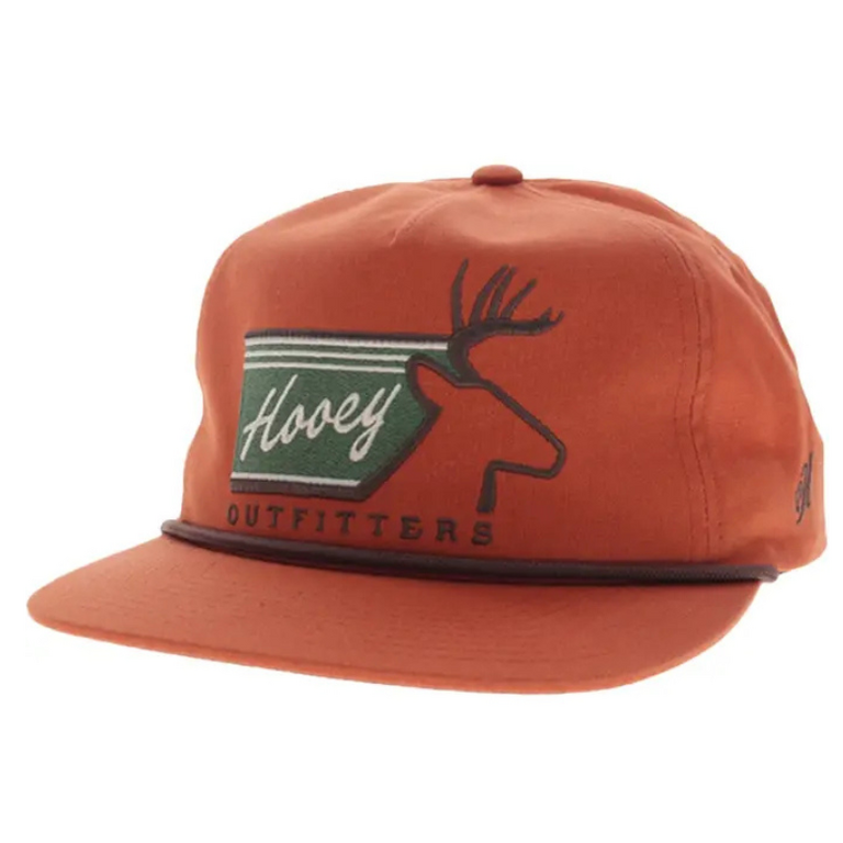 Hooey Hooey Carrizo Green/Brown/White  Buck Logo Cap - Orange
