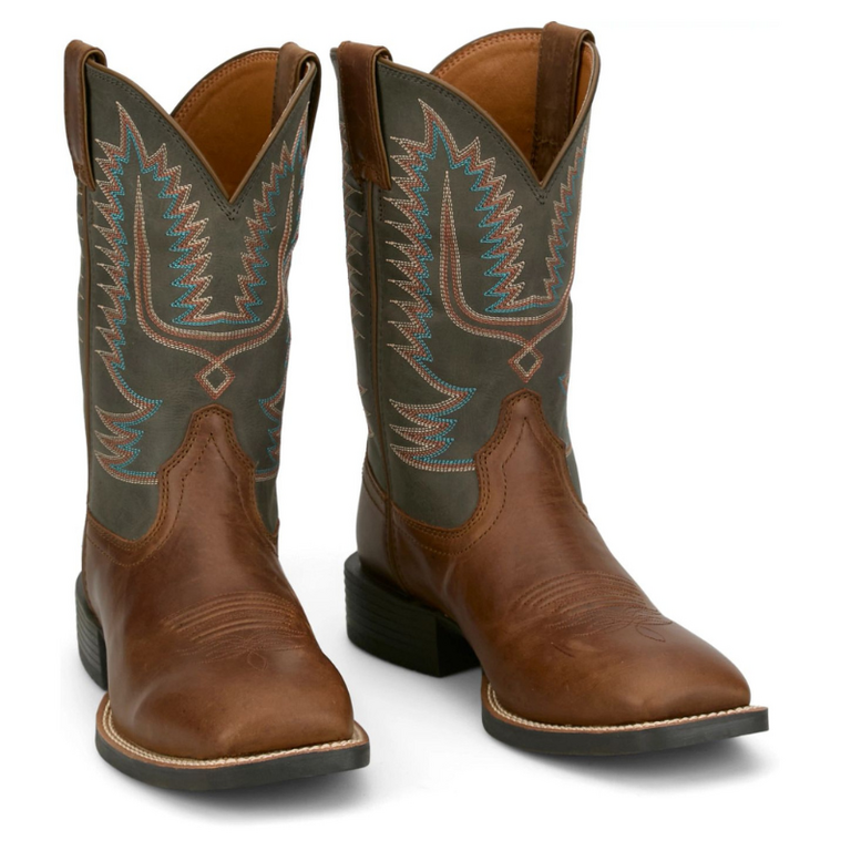 Justin Justin Gage Brown Water Buffalo - Brown/Dusty Blue