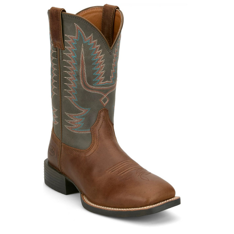 Justin Justin Gage Brown Water Buffalo - Brown/Dusty Blue