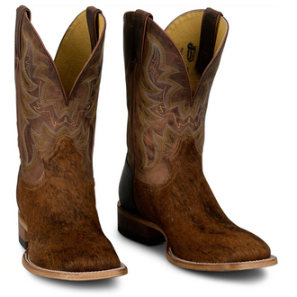Justin Justin Baron Brown Hair-On Cowhide - Brown