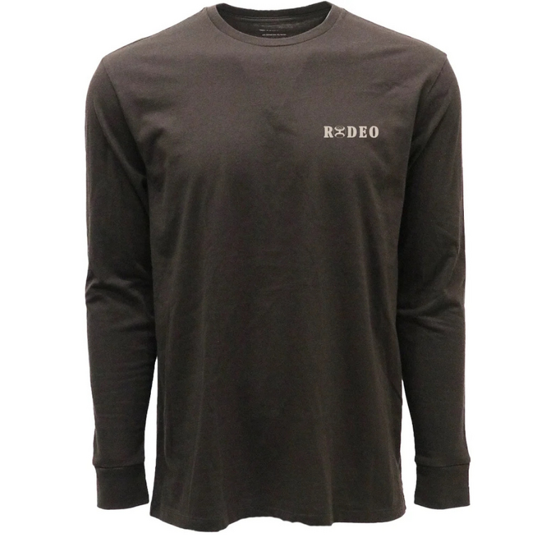 Hooey Hooey Rodeo Round-UP Crew Neck LS Shirt - Dark Brown