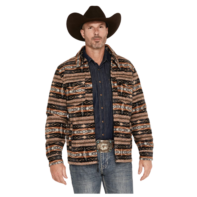 Panhandle Panhandle Slim  Aztec Printed Berber Jacket - Camel