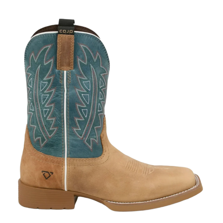 Justin Justin Cody Johnson Honky Tonk Cowhide - Light Tan/Light Blue