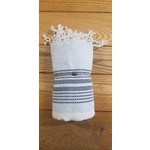 Made at Hand Gray Tricolor Herringbone Towel 39"x70"