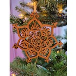 Wood Ornament- Mehndi Star