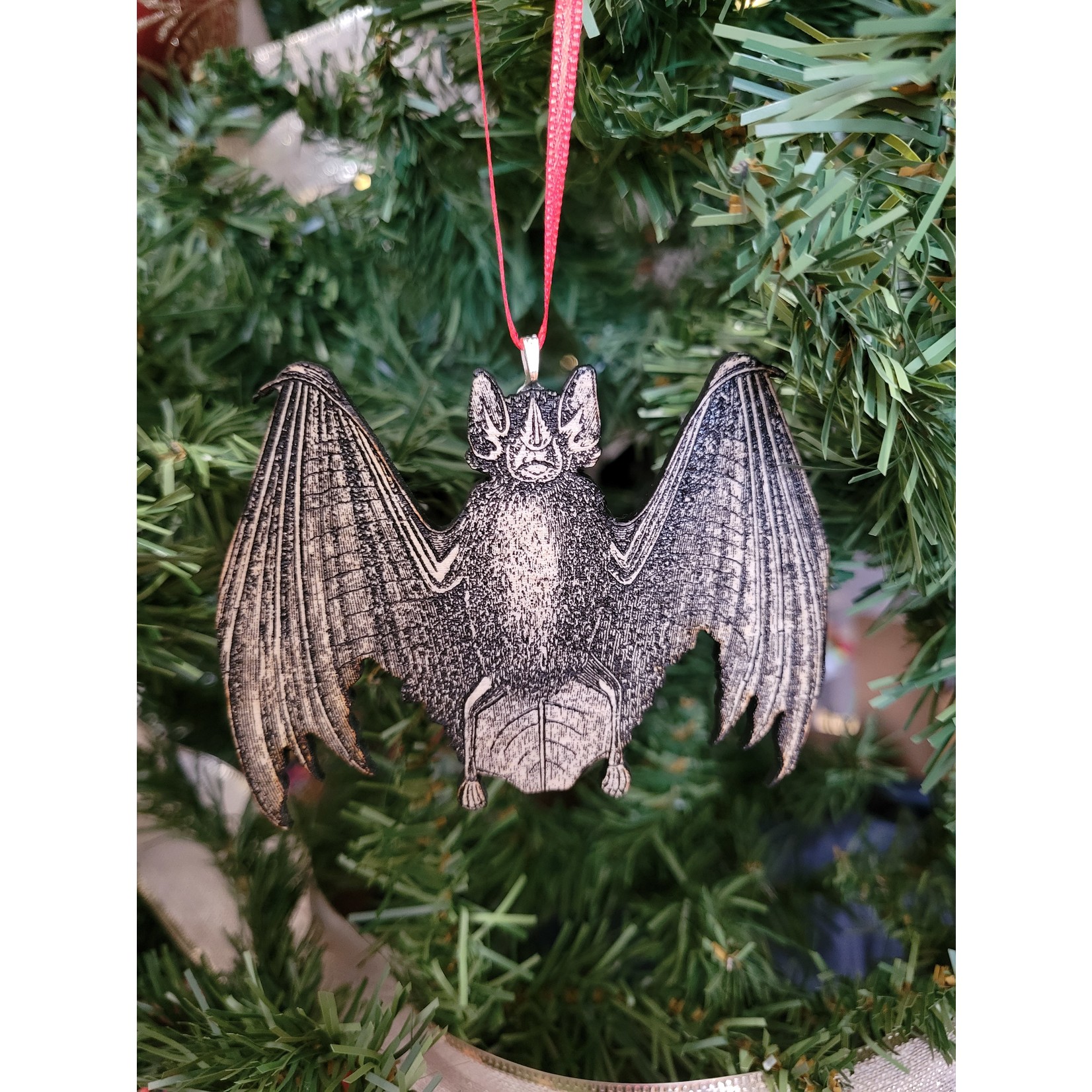 Bat Ornament- Wood