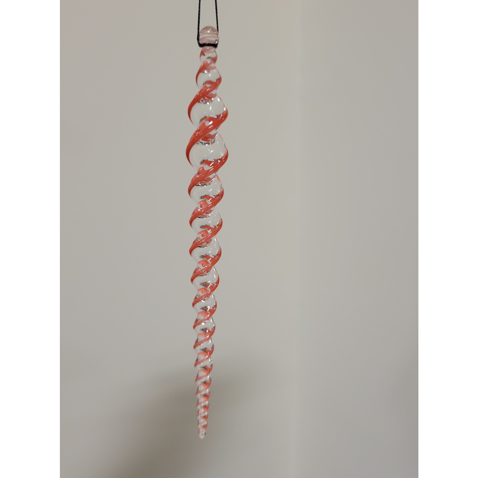 Handcrafted Striped Glass Icicle