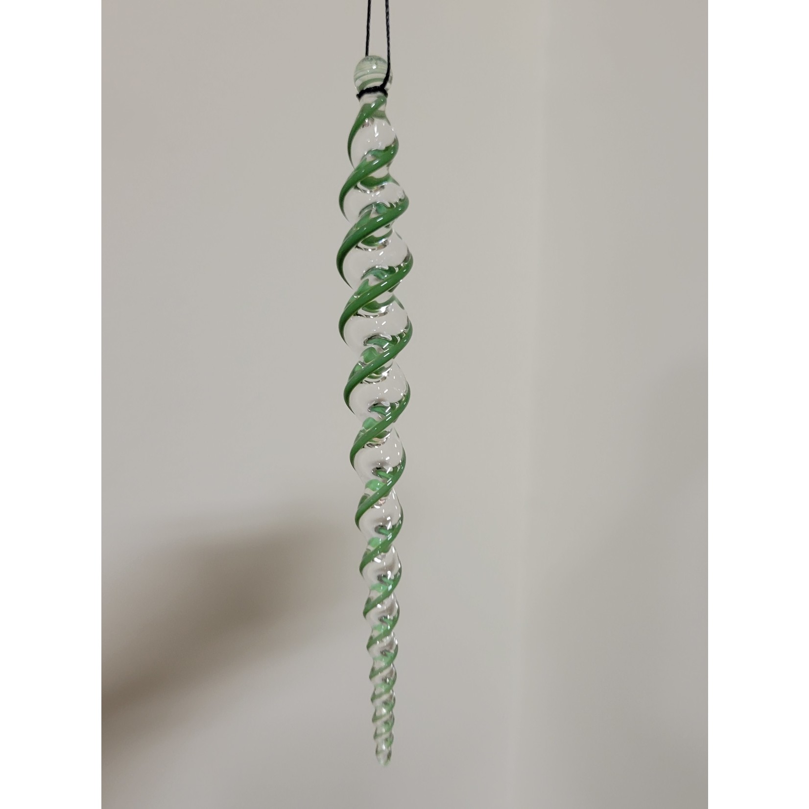 Handcrafted Striped Glass Icicle