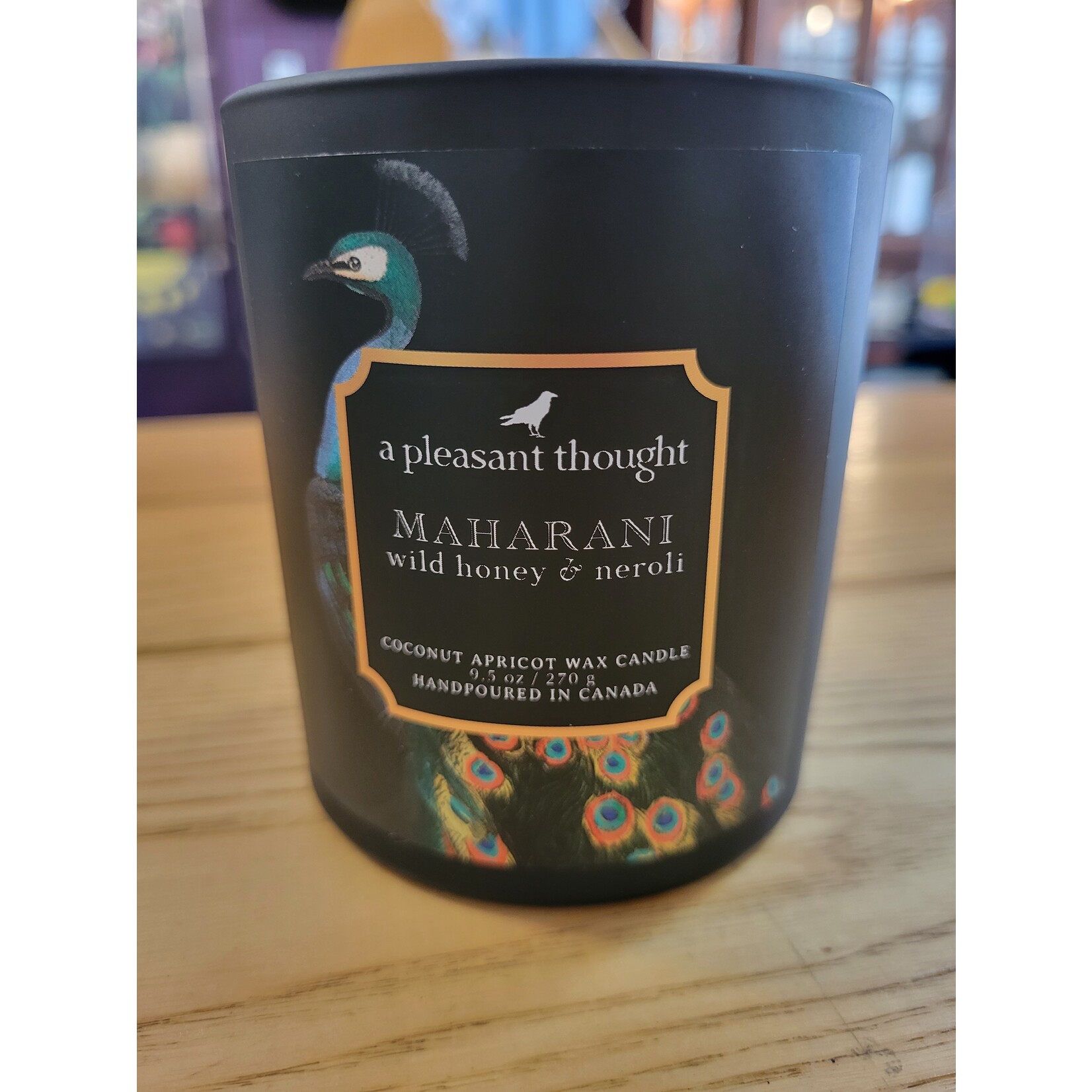 A Pleasant Thought Maharani- Wild Honey and Neroli Peacock Candle