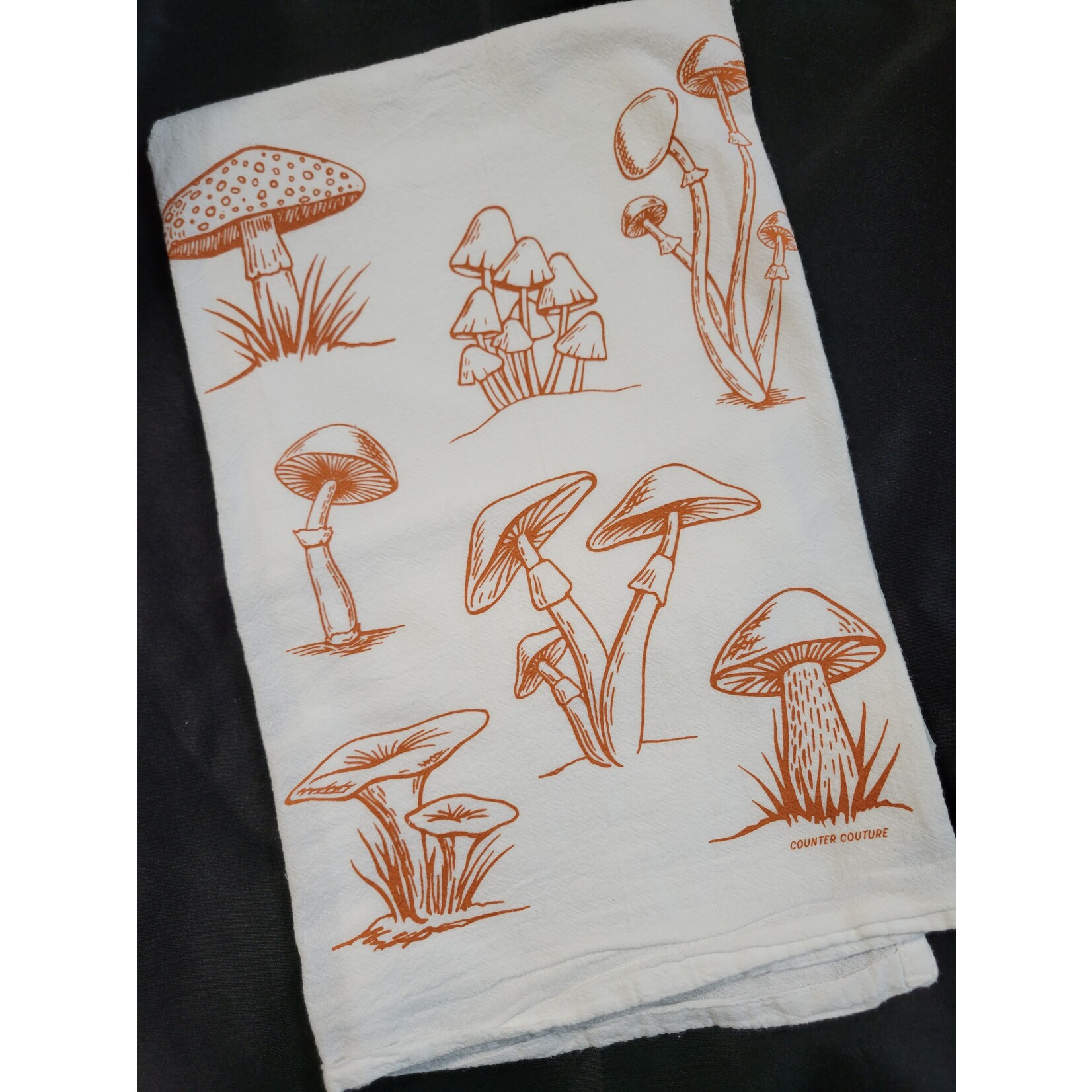 Counter Couture Mushrooms Flour Sack Tea Towel