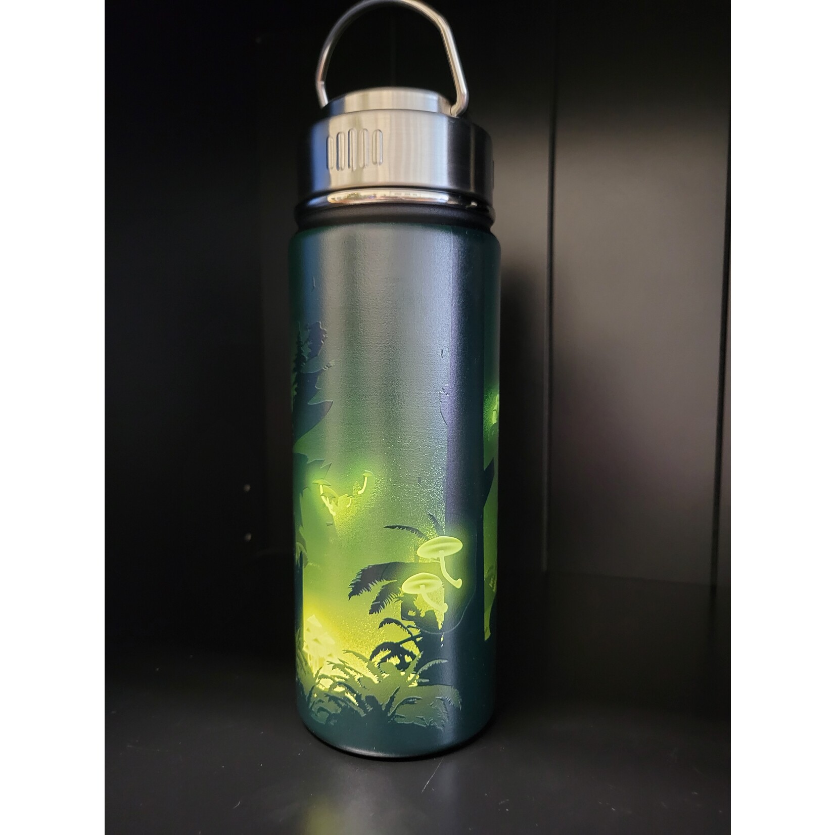 Cognitive Surplus Bioluminescent Mushrooms Insulated Flask