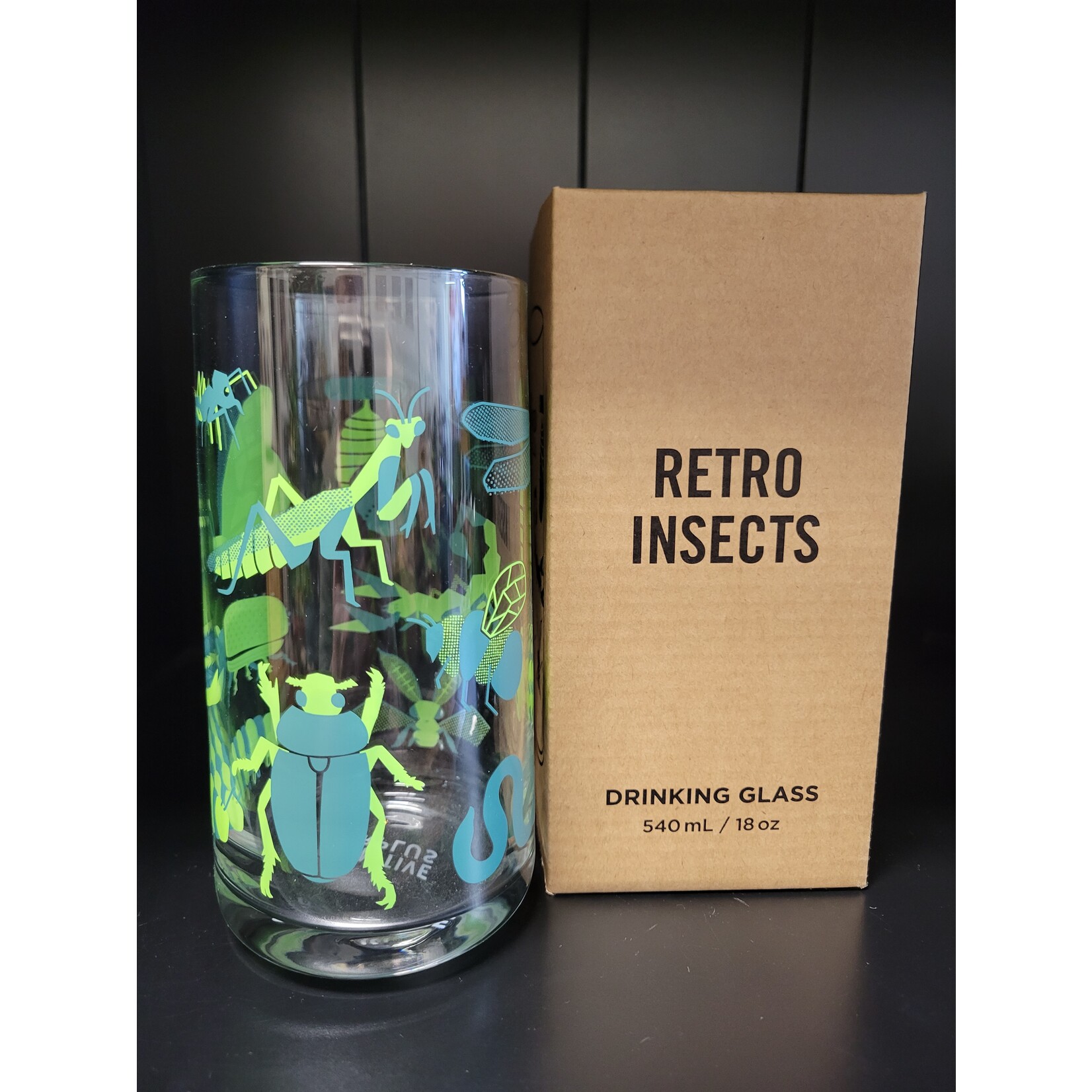 Cognitive Surplus Retro Insects Drinking Glass