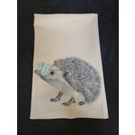Eric and Christopher Hedgehog with Glasses Tea Towel