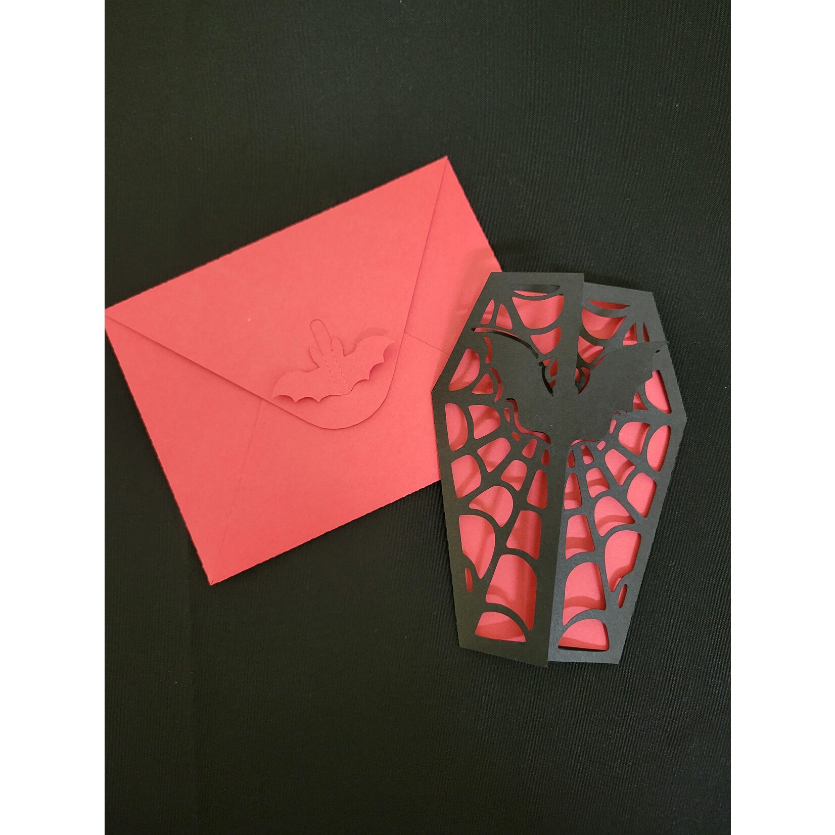 Squirrel Tacos Batty Wishes Laser Cut Coffin Card