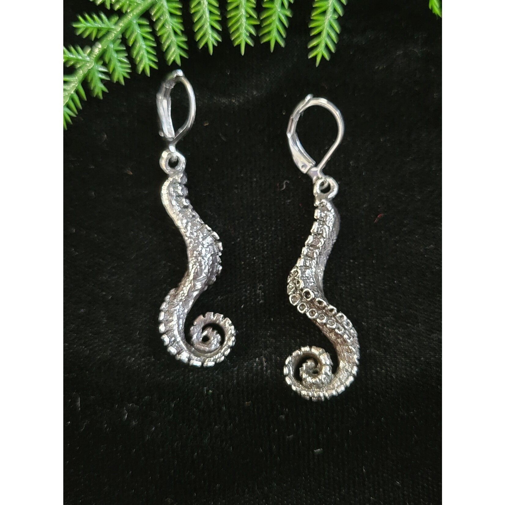 Lost Apostle Tentacle Earrings- Silver