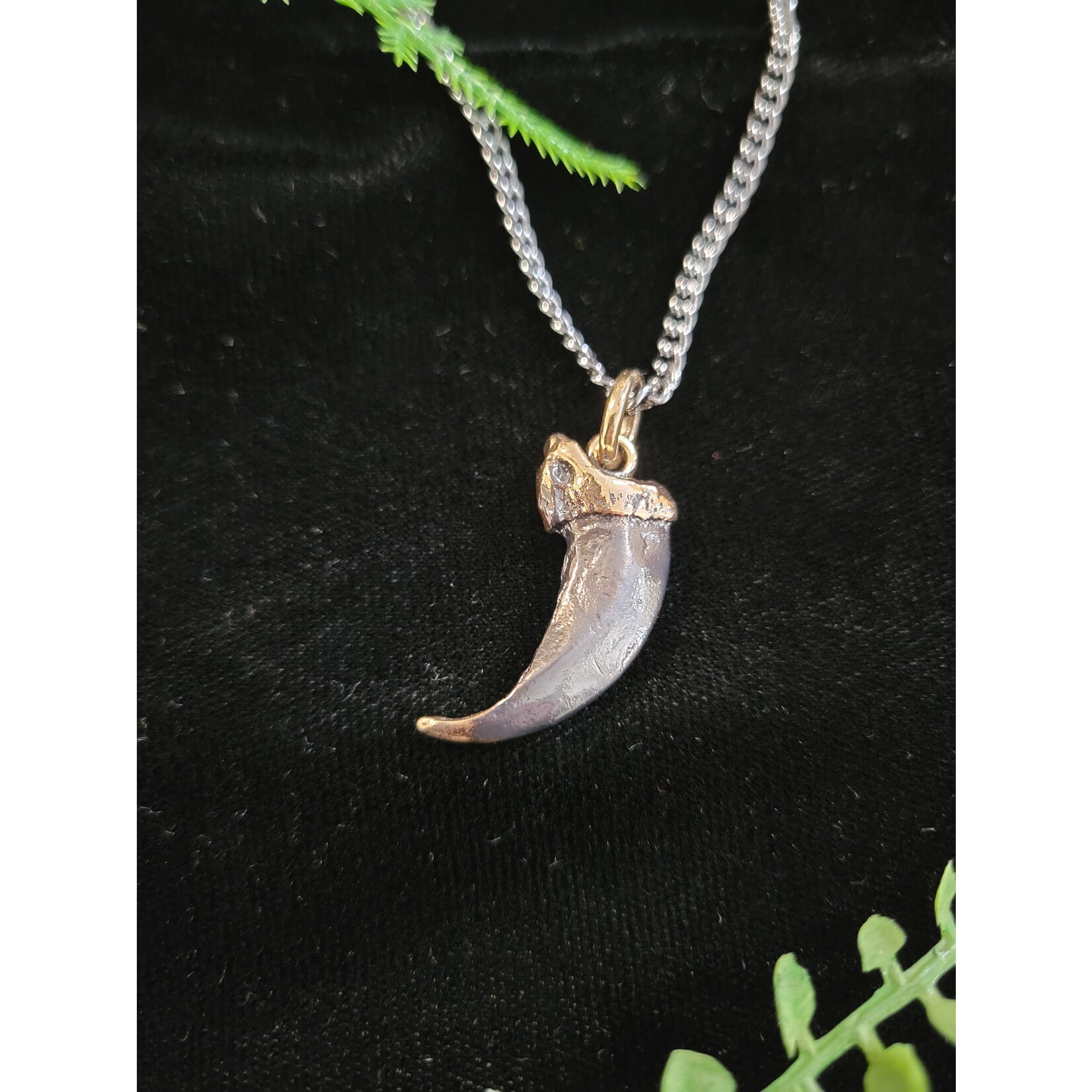 Lost Apostle Black Wolf Claw Necklace- Bronze