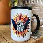 Eccentric Garden Beetle and Sunflower Mug