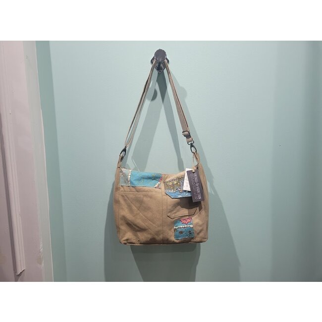 Vintage Addiction Recycled Military Tent Crossbody