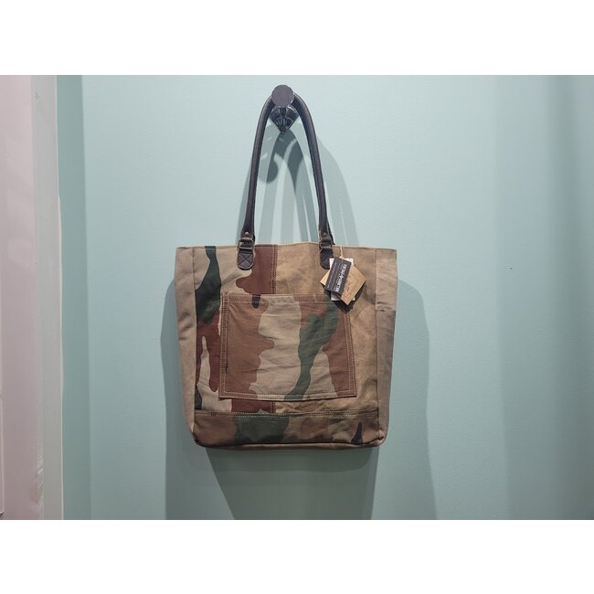 Vintage Addiction Recycled Military Tent Tote