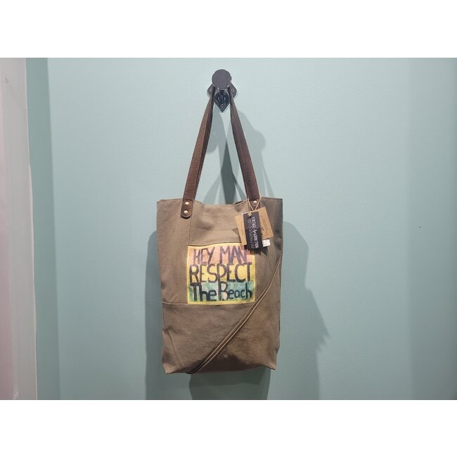 Vintage Addiction Recycled Military Tent Tote