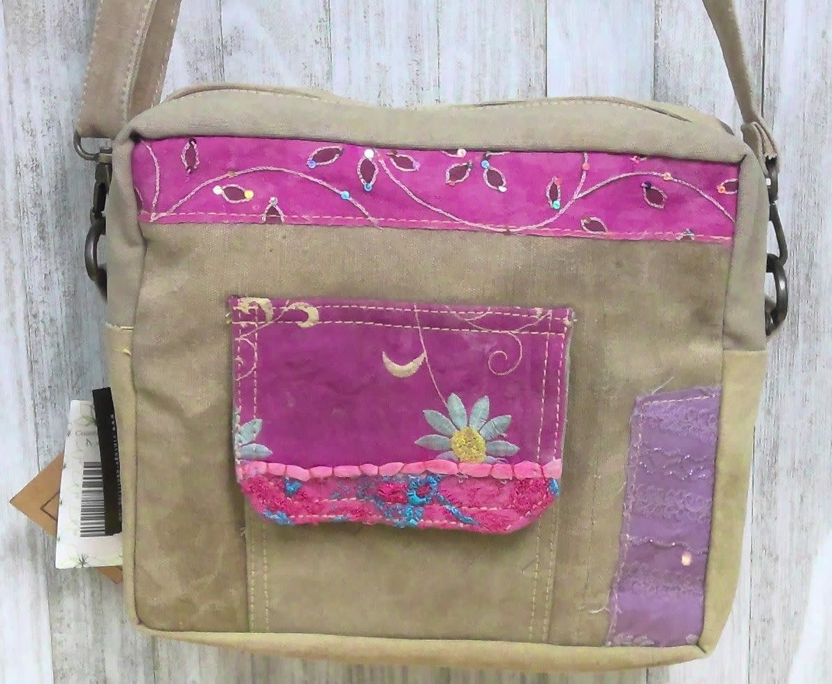 Vintage Addiction Recycled Military Tent Crossbody Coastal Hemp Company