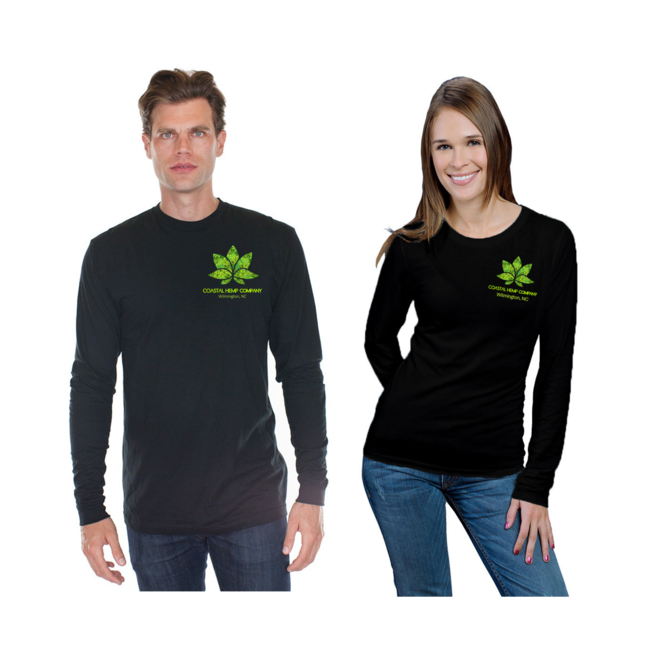 CHC Logo Shirt  Bamboo Green Hawaiian (Unisex) Long Sleeve Large Black