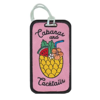 Katydid Luggage Tags Cabanas and Cocktails (Pineapple)