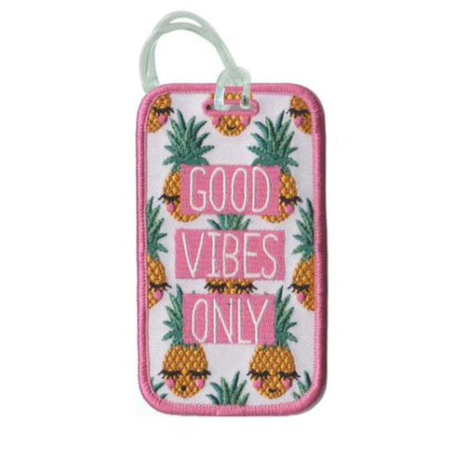 Luggage Tags Good Vibes Only (Pineapple)