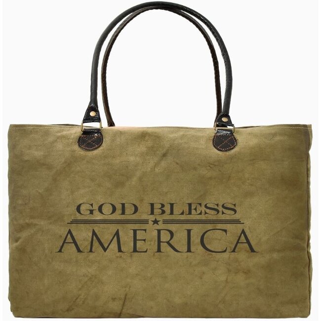 Vintage Addiction Recycled Military Tent Tote