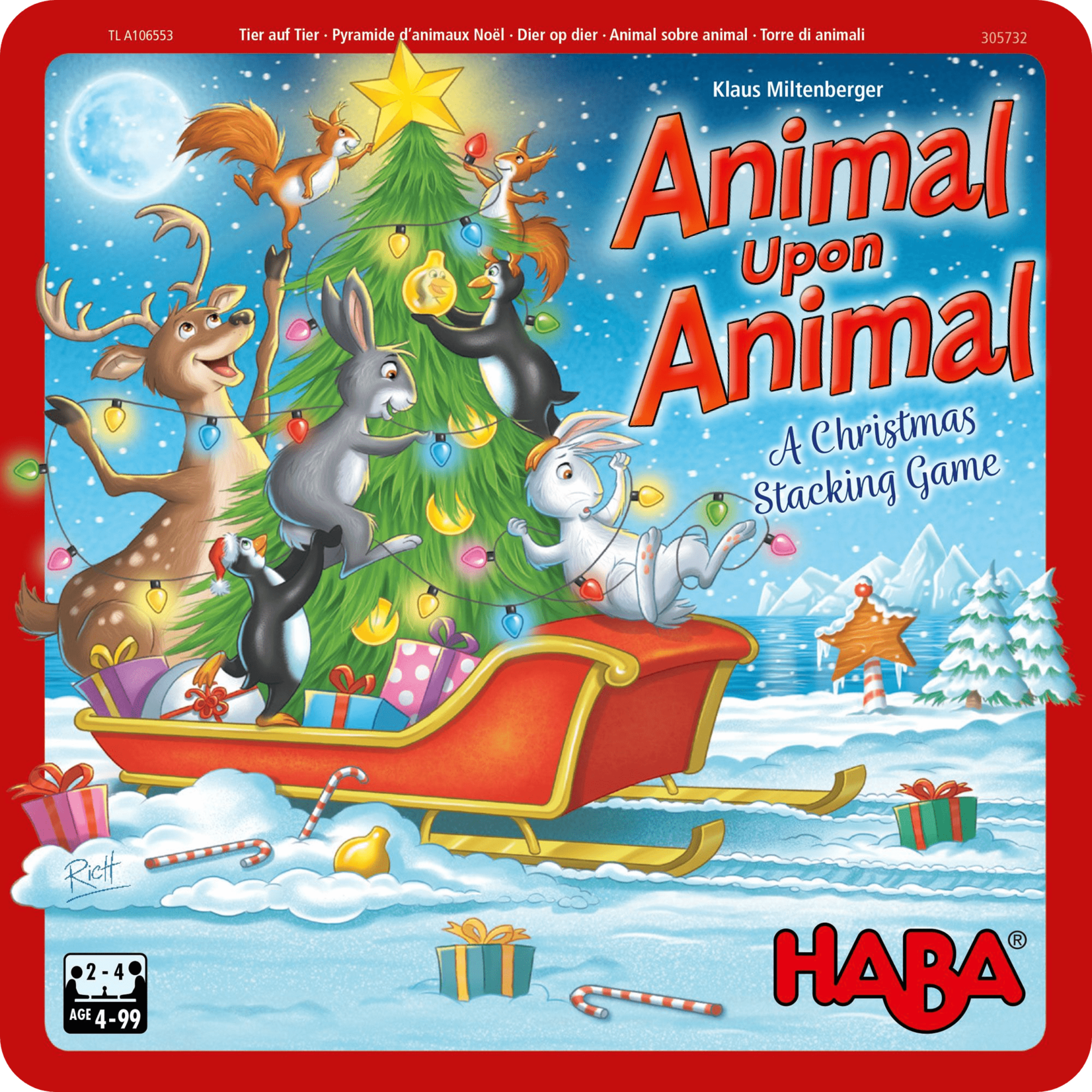 HABA Animal Upon Animal Christmas Stacking Game