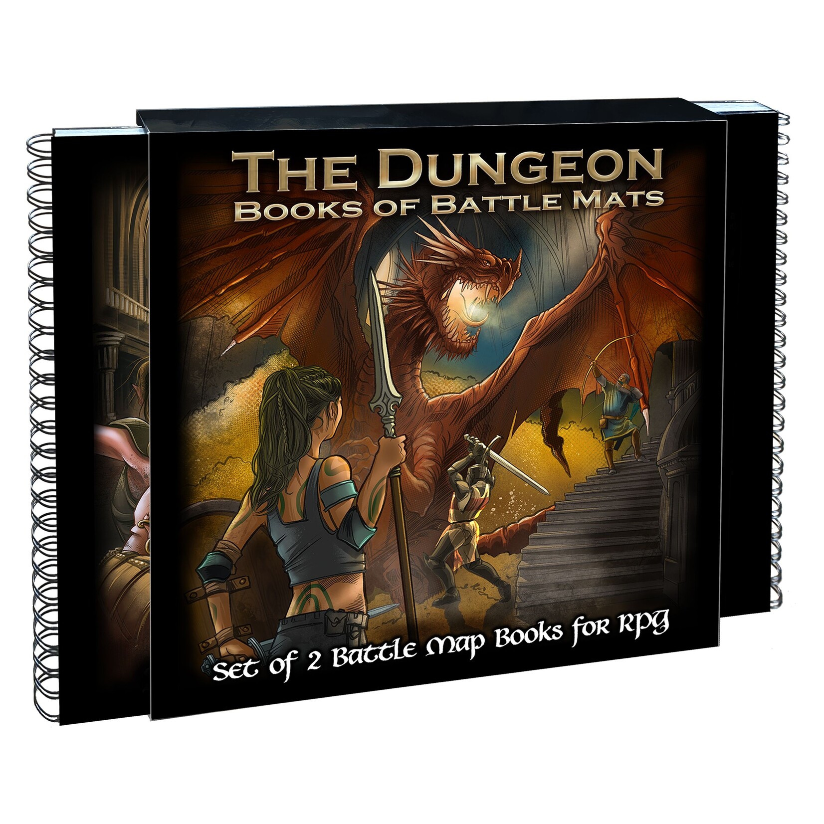 Loke Battle Mats Battle Mat: Dungeon Books of Battle Mats