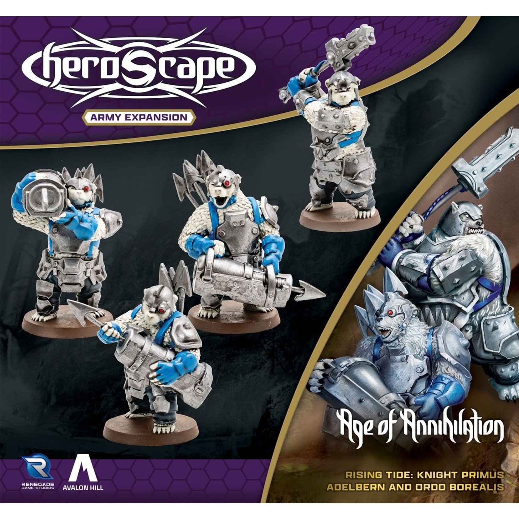 Renegade Games Heroscape: Rising Tide: Knight Primus Adelbern and Ordo Borealis Army Expansion