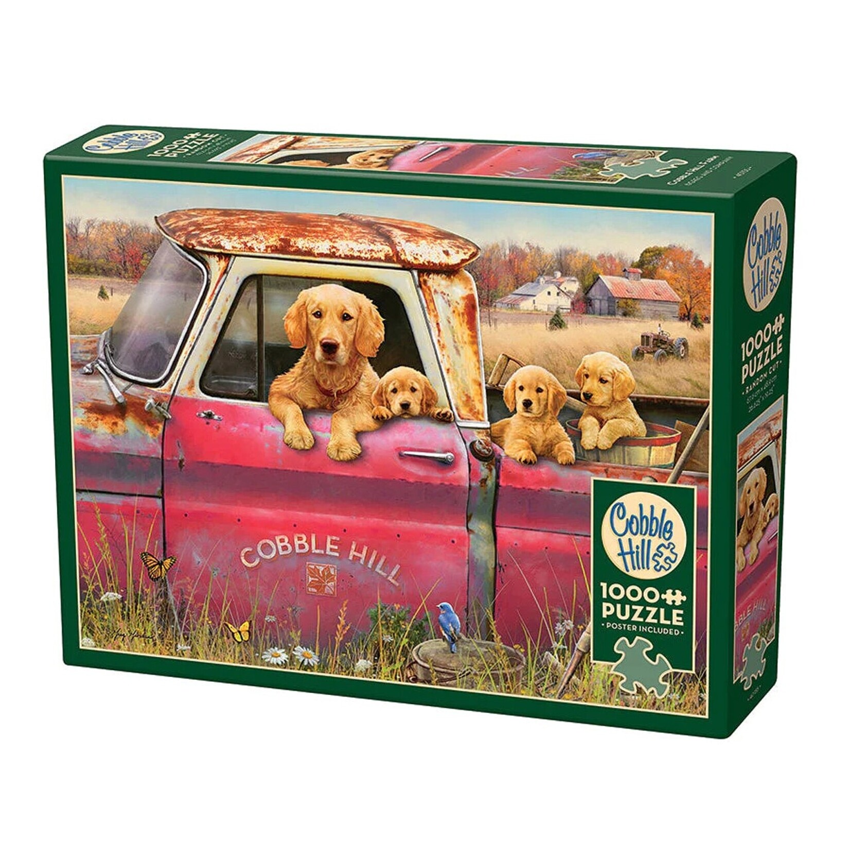 Cobble Hill Cobble Hill Farm (Pickup Truck w/Dog & Puppies) Puzzle (1000pc)