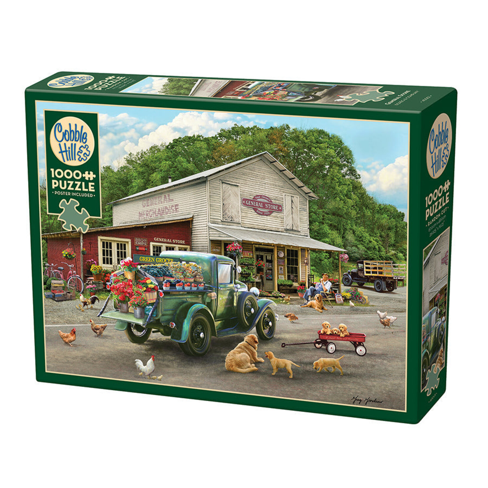 Cobble Hill General Store (Building Front/Pickup Truck/Dogs) Puzzle (1000pc)