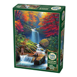 Cobble Hill Mystic Falls in Autumn (Waterfalls/Raccoons/Deer) Puzzle (1000pc)
