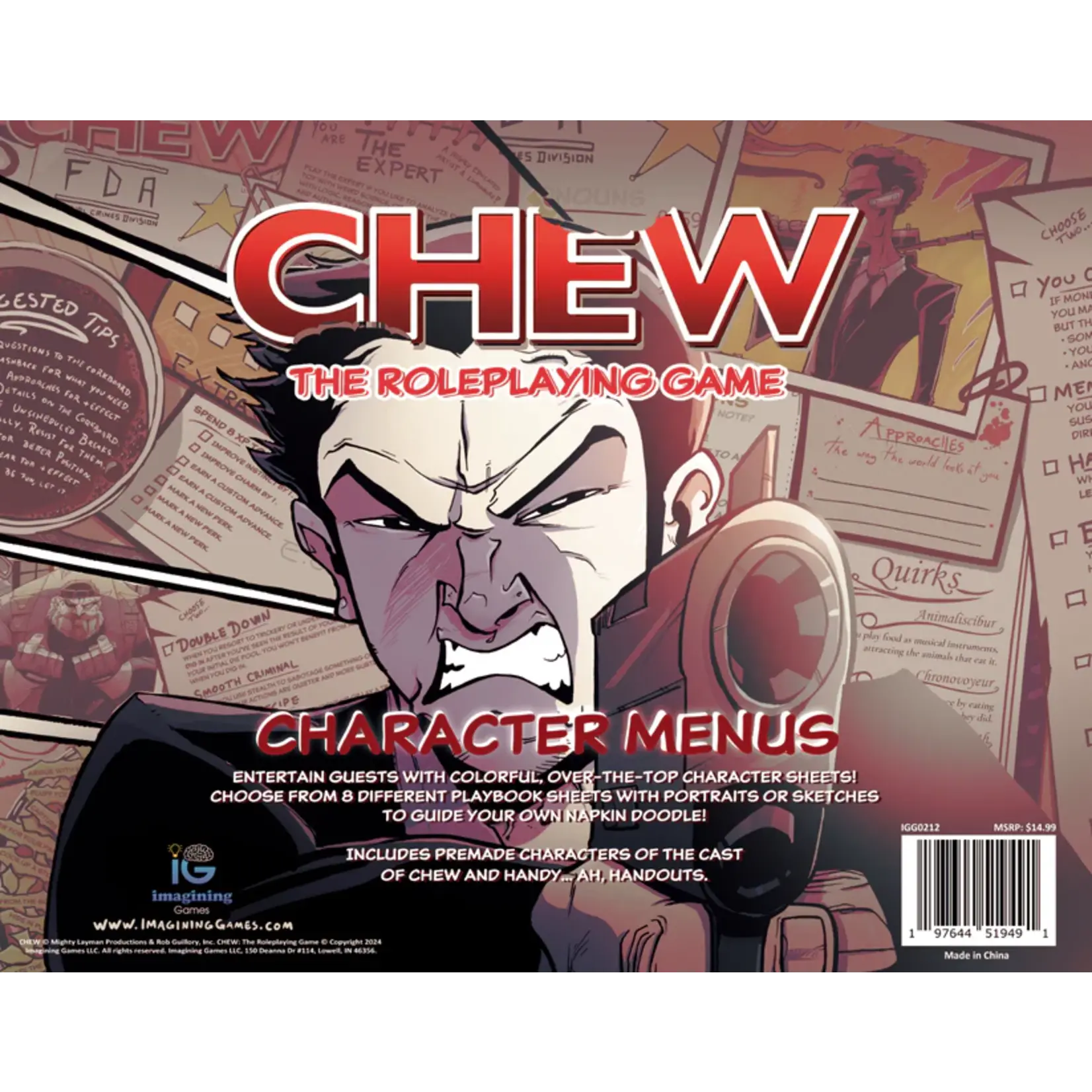 Imagining Games CHEW: Character Menus