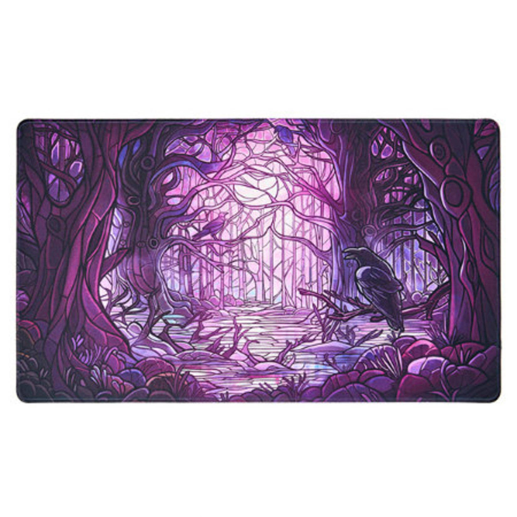 Arcane Fortress Playmat: Stained Glass- Decaying Swamp (24" x 14")