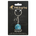 Hymgho Premium Gaming Keychain: d20 Draconis: Glow in the Dark