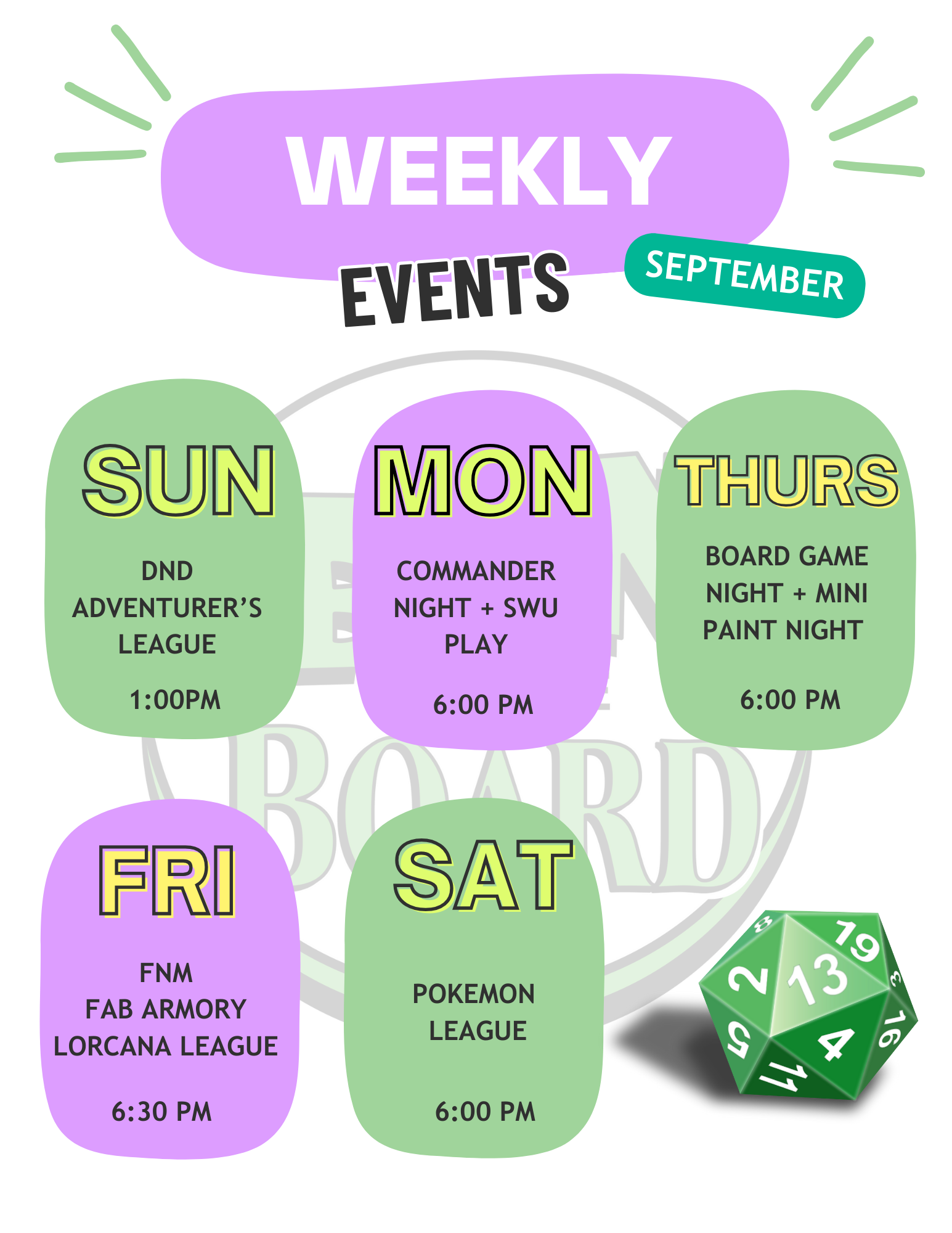 Weekly Events