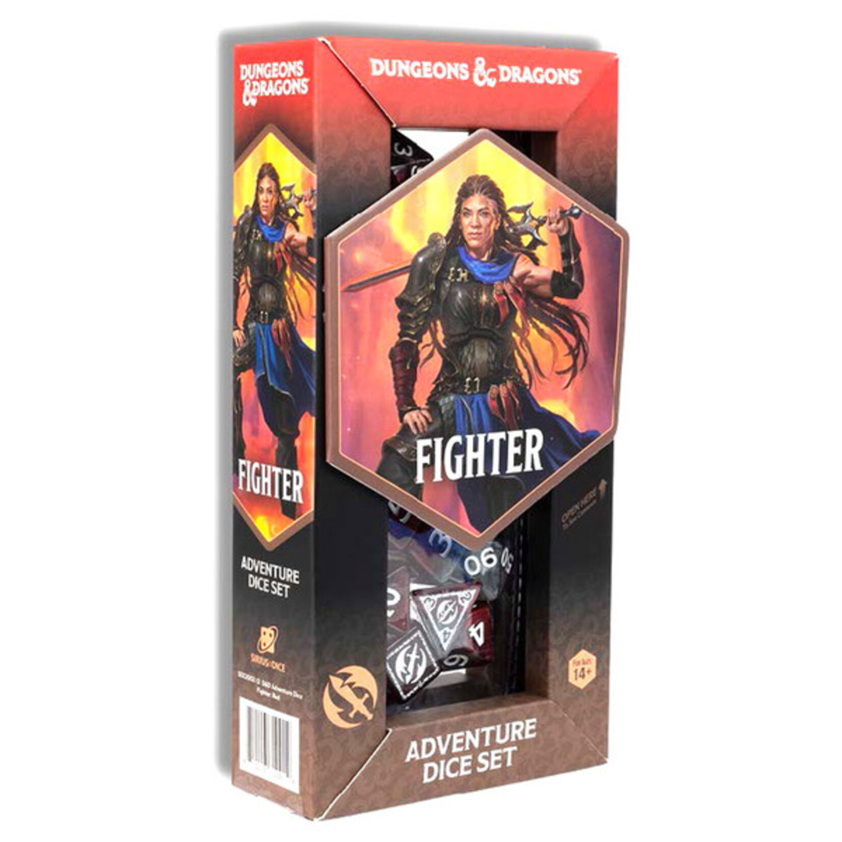 Sirius Dice D&D Adventure Dice: Fighter (Red) (refresh)