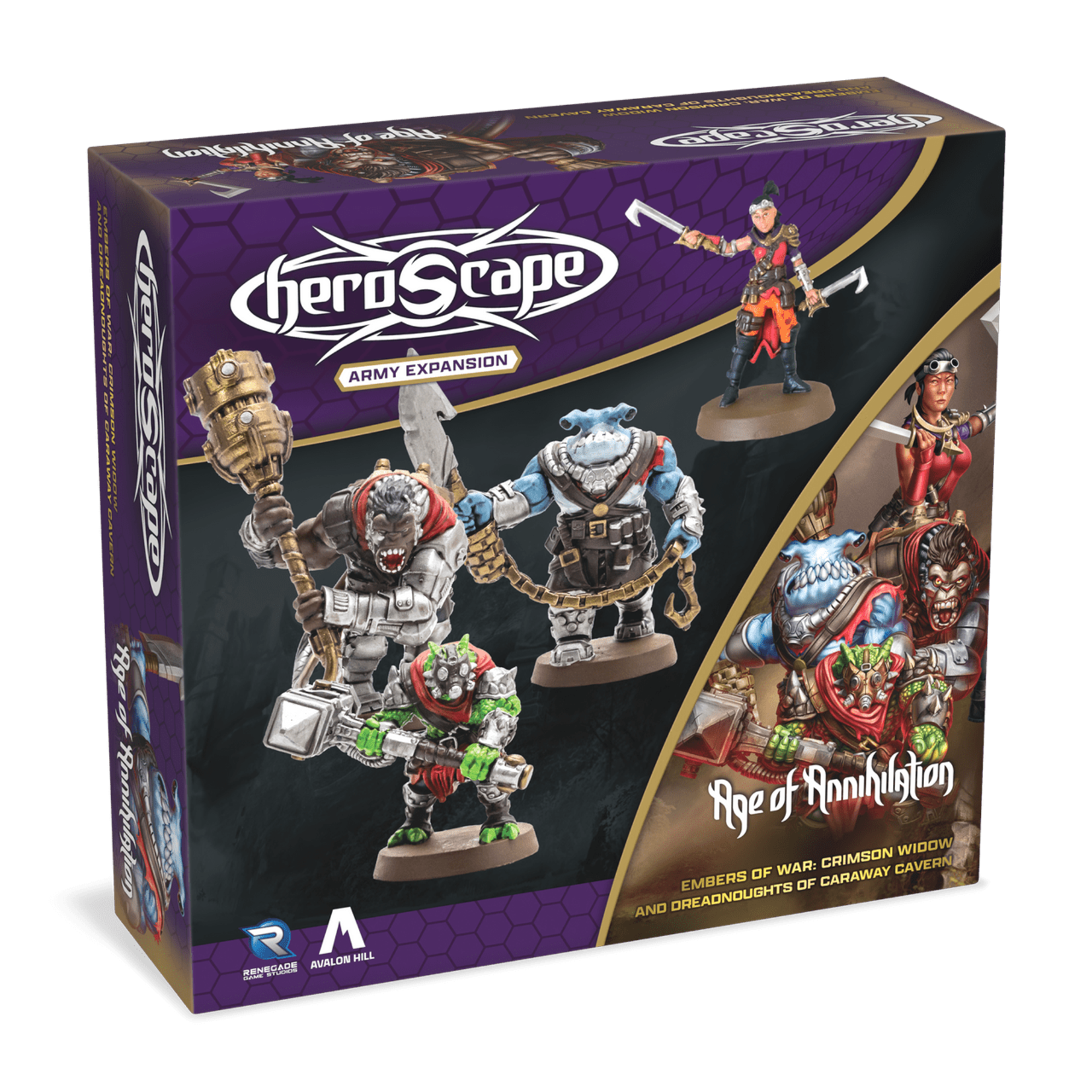 Renegade Games Heroscape: Army Expansion- Crimson Widow and Dreadnoughts of Caraway Cavern