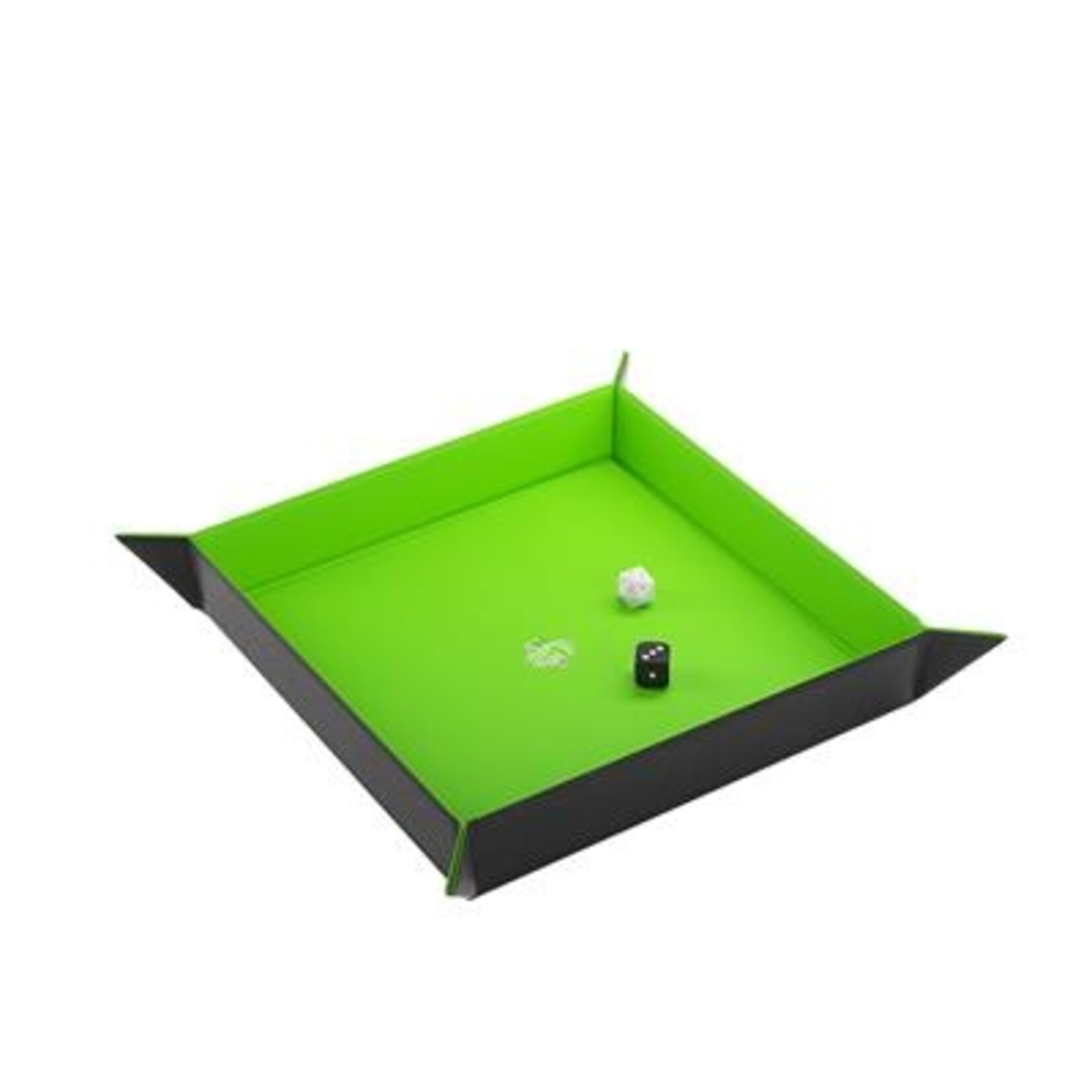 Gamegenic Gamegenic: Magnetic Dice Tray - Square Black/Green
